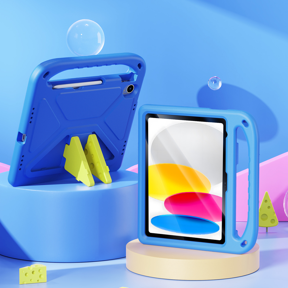Детский чехол синего цвета на планшет iPad 10 (2022-) и iPad 11 (2025-) от Dux Ducis, серия Puff Series Case