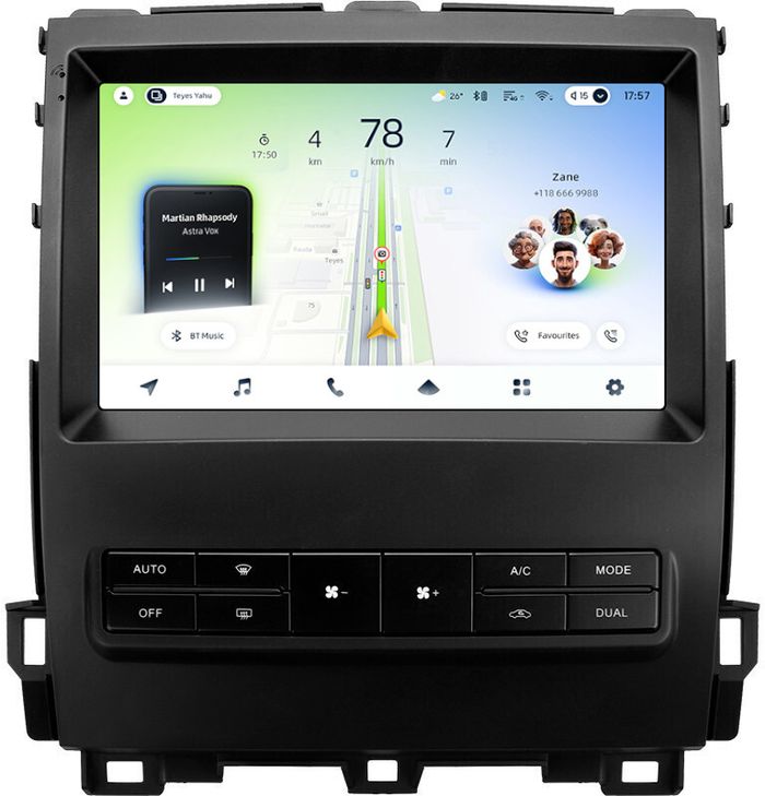 Магнитола для Lexus GX470 J120, Toyota Land Cruiser Prado 120 (климат на ШГУ, рамка тип 2) - Teyes CC4L монитор 9" IPS, Android 14, Быстрая, Snapdragon 662, CarPlay, 4G SIM-слот