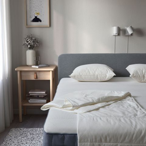 Полутороспальное одеяло IKEA STJARNSTARR (СТЭРНСТАРР), Стеганое, Летнее, Белый, 150х200 см