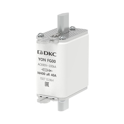 Предохранитель YON ножевого типа FG00 40А 690V характеристика aR