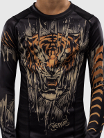 Рашгард детский Venum Tiger Black/Neo Orange L/S
