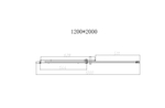 Душевая дверь Vincea Дайс (Dice) VDS-4D120CLB, 1200, черный, стекло прозрачное