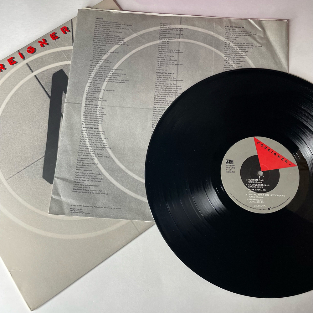 Винтажная виниловая пластинка LP Foreigner 4 (США 1981)