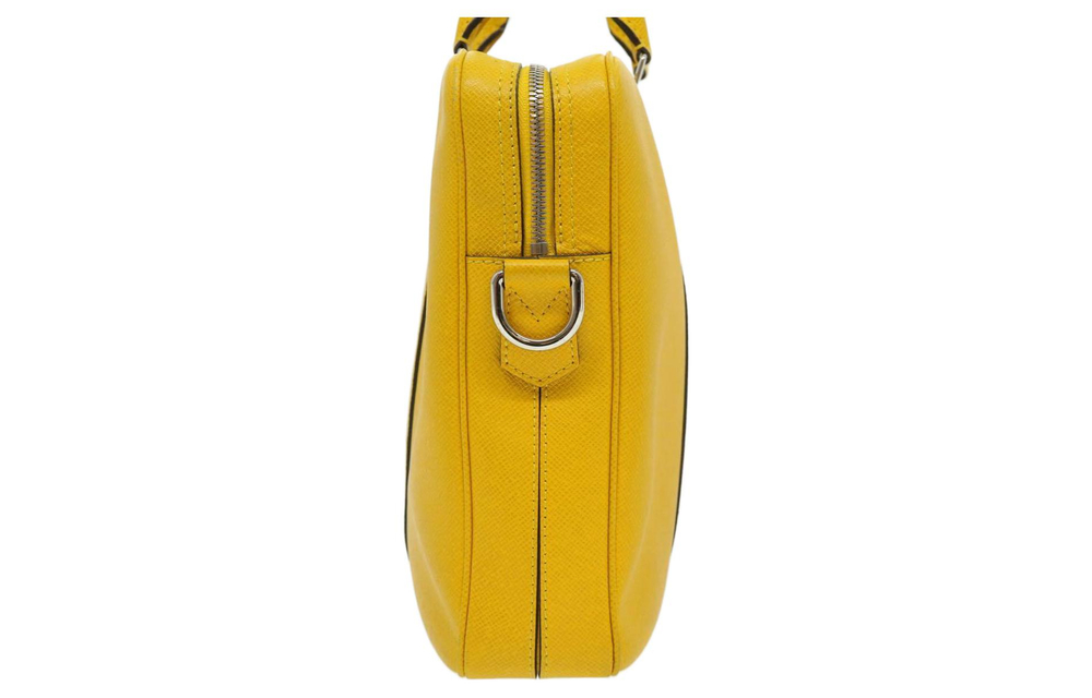 LOUIS VUITTON Leather Shoulder Bag, Crossbody Bag, Handbag Small Men"s Yellow