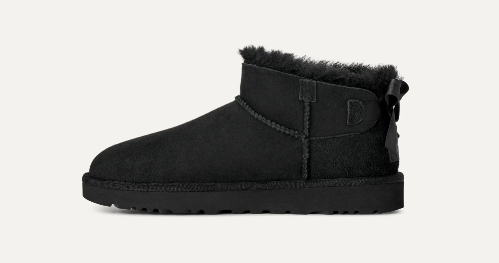 UGG Угги Ultra Mini Bailey Bow, черный