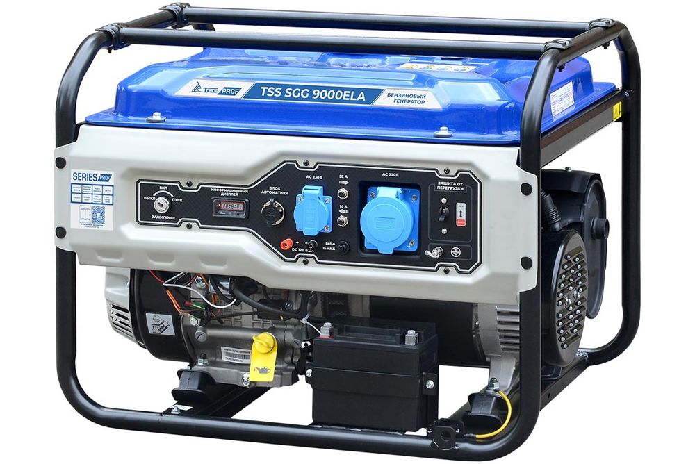 Бензогенератор TSS SGG 9000ELA - [8 кВт / 220V / Loncin LC192FD] эл. старт, выход ATS для АВР