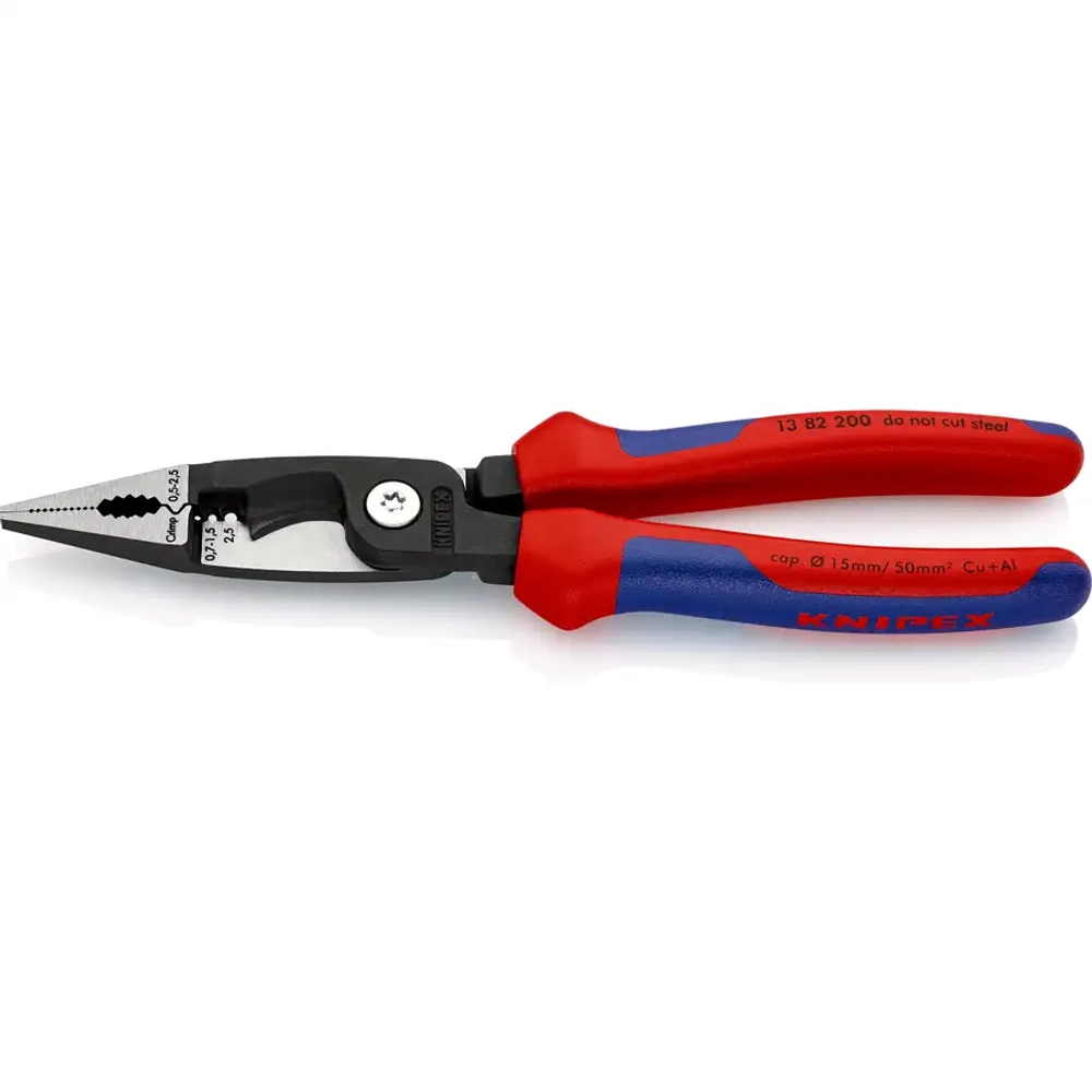 Электромонтажные клещи черненые 200 мм Knipex 13 82 200 SB