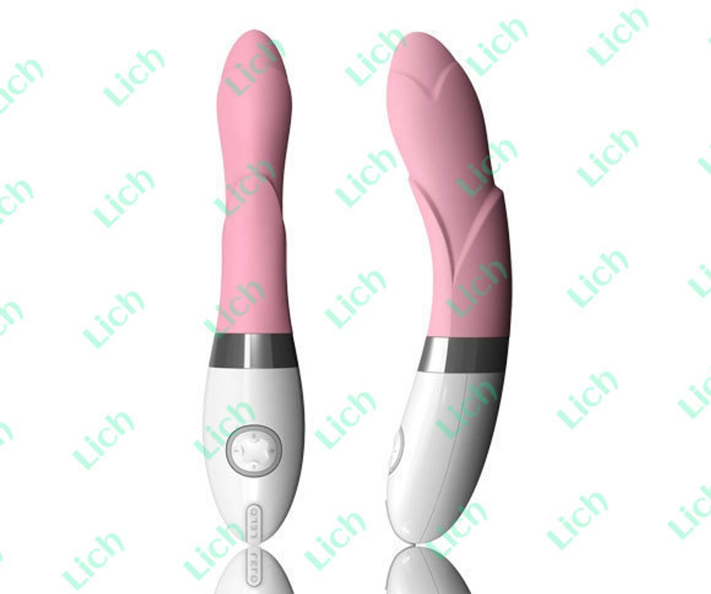 Розовый вибратор украшенный лепестками Iris Pink