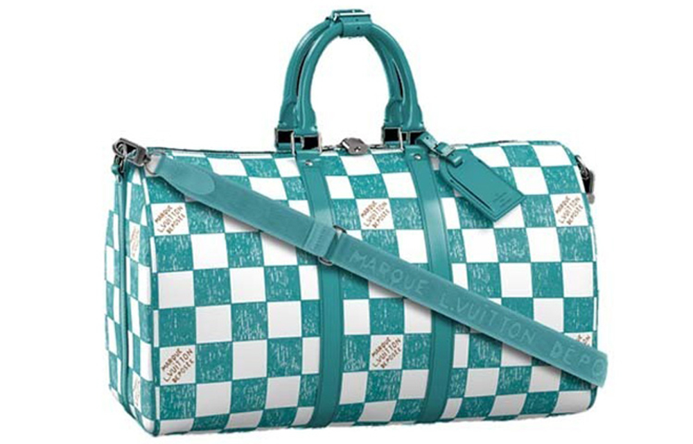 LOUIS VUITTON Keepall Bandouliere 45 Teal Blue
