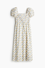 Хлопковое платье с пышными рукавами - H&M