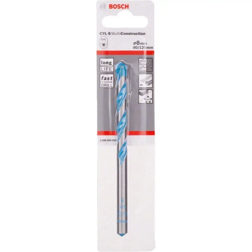 Универсальное сверло CYL-9 Multi Construction, 8 мм BOSCH 2608596055