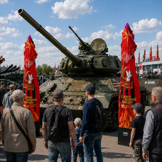 Имитация пламени к 9 Мая