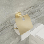Бумагодержатель с крышкой FIXSEN "COMFORT GOLD" золото-сатин FX-87010