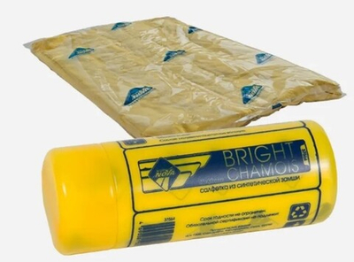 47814 Салфетка "Nova Bright" из искусственной замши в тубе, маленькая (43х32см)