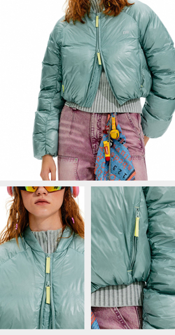 WMNS Куртка Nothomme Monterest 800 Fill Cropped зеленый