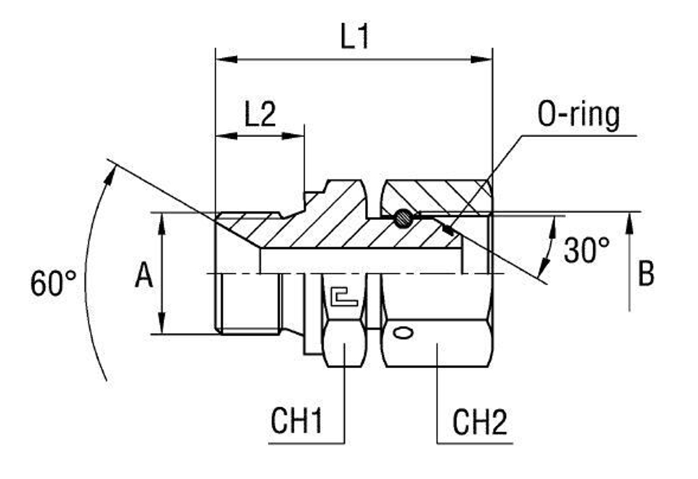 Соединение PFN BSP 3/8 - BSP 1/4