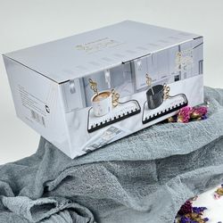 Lenardi 164-037 Чашка 200мл с блюдцем и ложкой в под.уп.(х18)Фарфор