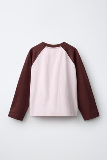 ZARA ФУТБОЛКА С РУКАВАМИ РЕГЛАН, РОЗОВЫЙ
