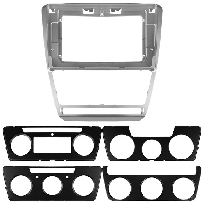 Магнитола для Skoda Octavia A5 2004-2013 (рамка серебро) - Teyes CC4 монитор 12.3" 2K QLED + рамка 10, Android 14, Быстрейшая, Snapdragon 680, DSP, CarPlay, 4G SIM-слот