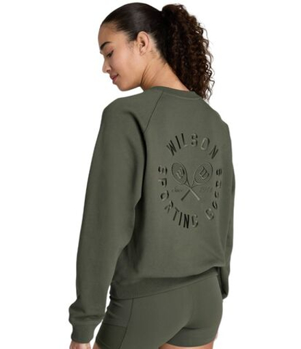 Женская теннисная толстовка Wilson Classic Crew - grape leaf