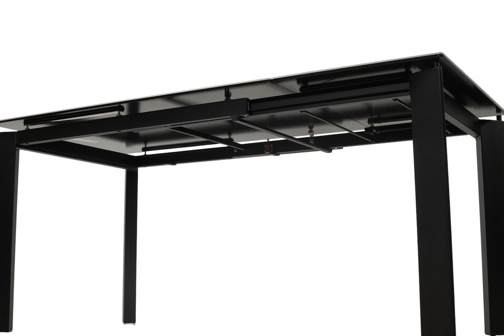 Стол М-City DISAUR Корнер (Corner) 120 Белый мрамор (High Gloss Statuario) керамика, стекло, Черный