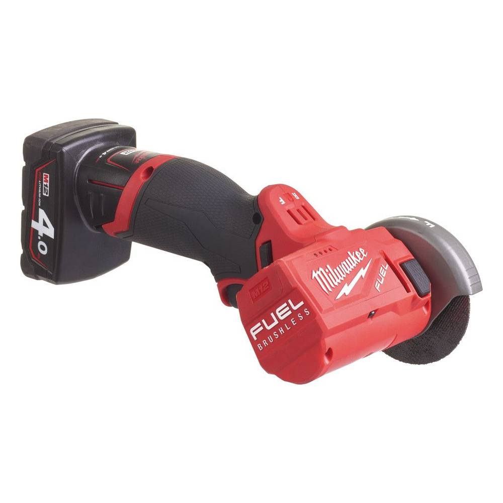 Машина отрезная аккумуляторная Milwaukee M12 FCOT-422X FUEL (2 АКБ 4 А,ч., ЗУ)