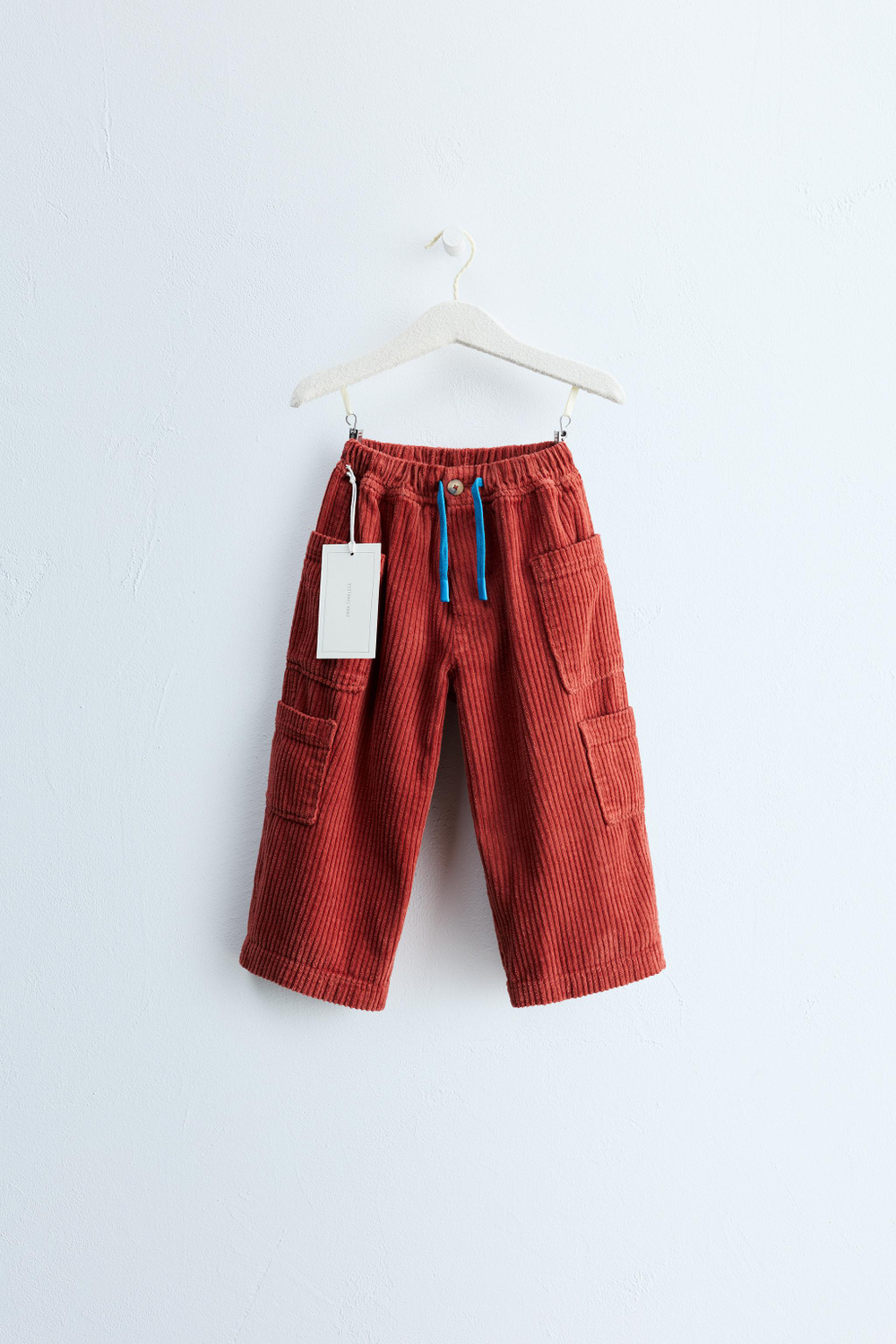 ZARA TIMELESS — ВЕЛЬВЕТОВЫЕ БРЮКИ КАРГО, МЕДНЫЙ
