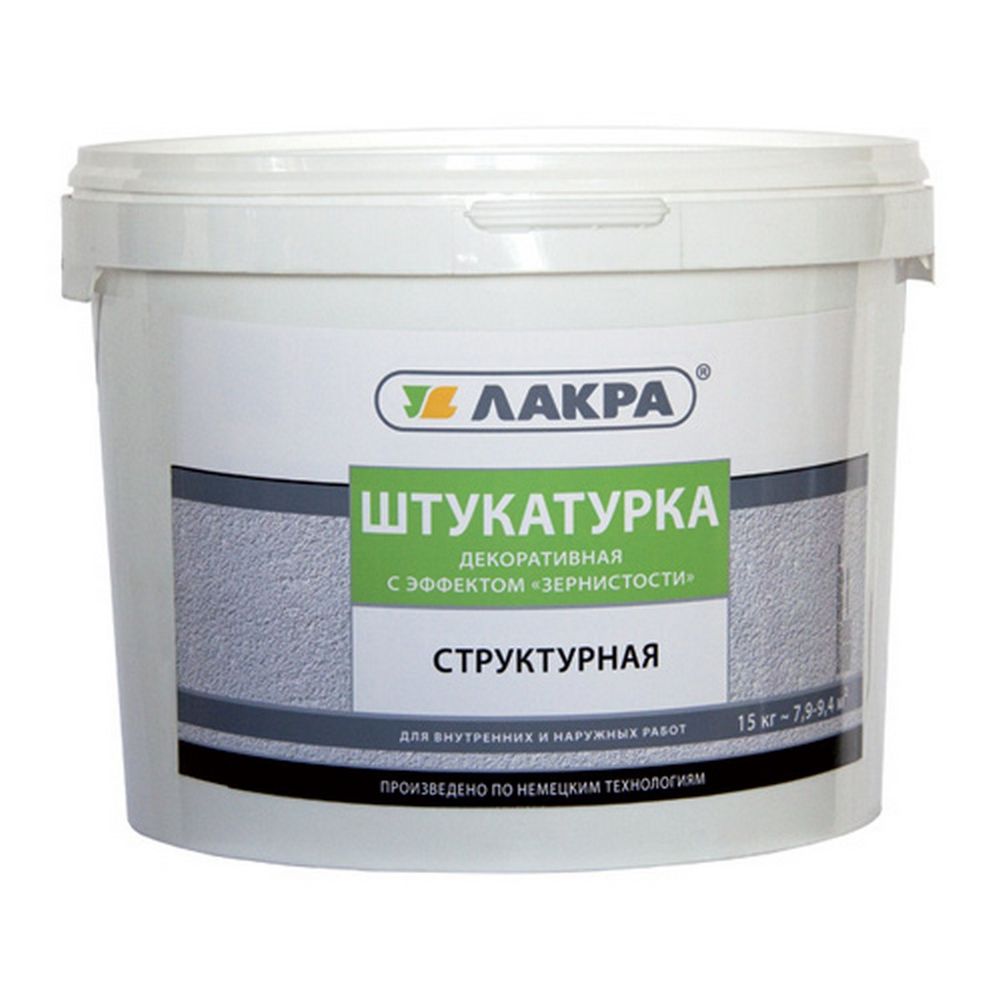 Декор.штукатурка с эф.зернист. белая 15кг зерно 1,5мм (Лакра) Декор.штукатурка с эф.зернист. белая 15кг зерно 1,5мм (Лакра)