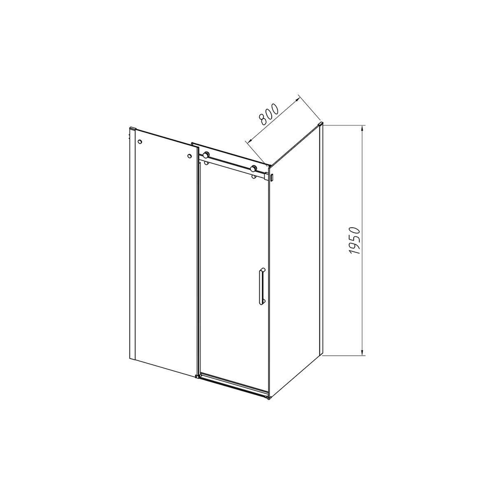 Душевой уголок Комо-Н (Como-N) VSR-4CN8012CL, 1200*800, хром, стекло прозрачное,