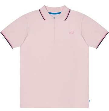 Женское поло Australian Open Half-Zip AO Logo - Розовый