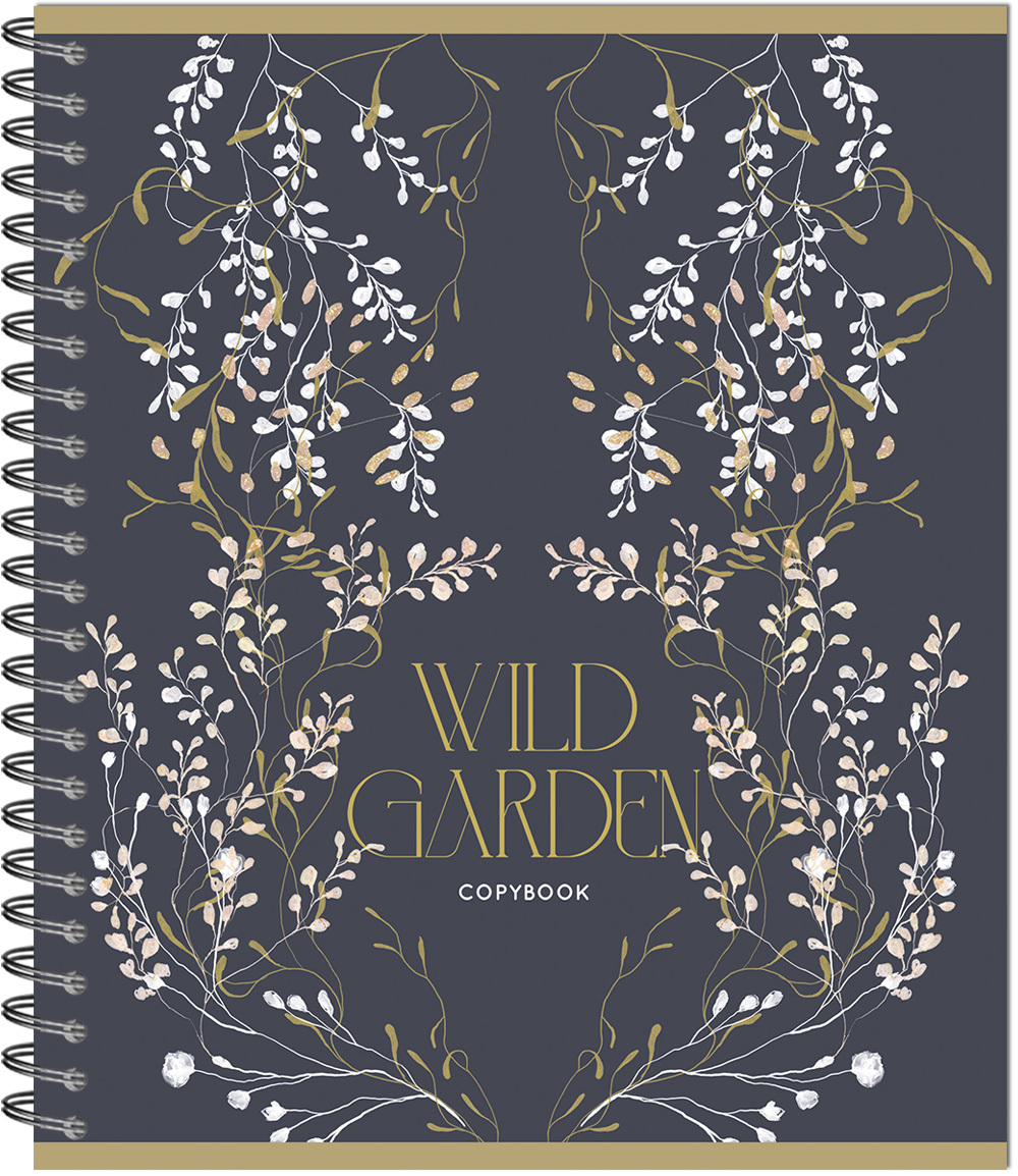 Тетрадь WILD GARDEN 170х203, 48 л. гребень, , 4+0+выборочный УФ-лак, 4 диз