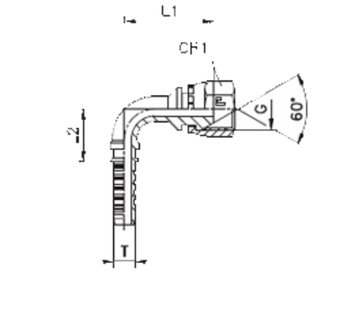 Фитинг DN 05 BSP (Г) 1/8 (90)