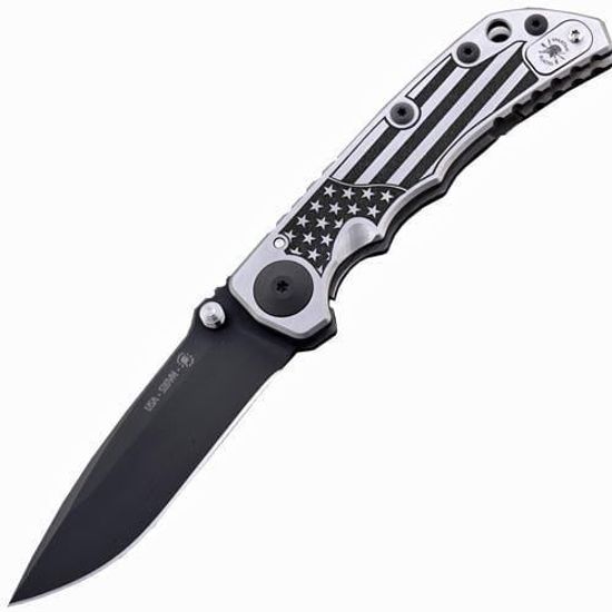Складной нож Spartan Blades HARSEY FOLDING-FLAG-2018 SB/SF5USFLAG2018BK c клинком из стали CPM-S35VN, рукоять титан