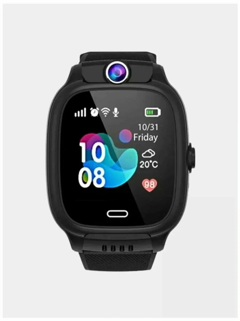 Умные часы для детей с GPS трекером The Children's Smart Watch Y31 черные