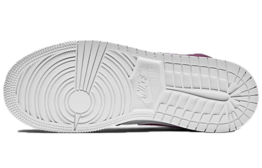 Jordan Air Jordan 1 Mid top Basketball Shoes White Purple Unisex