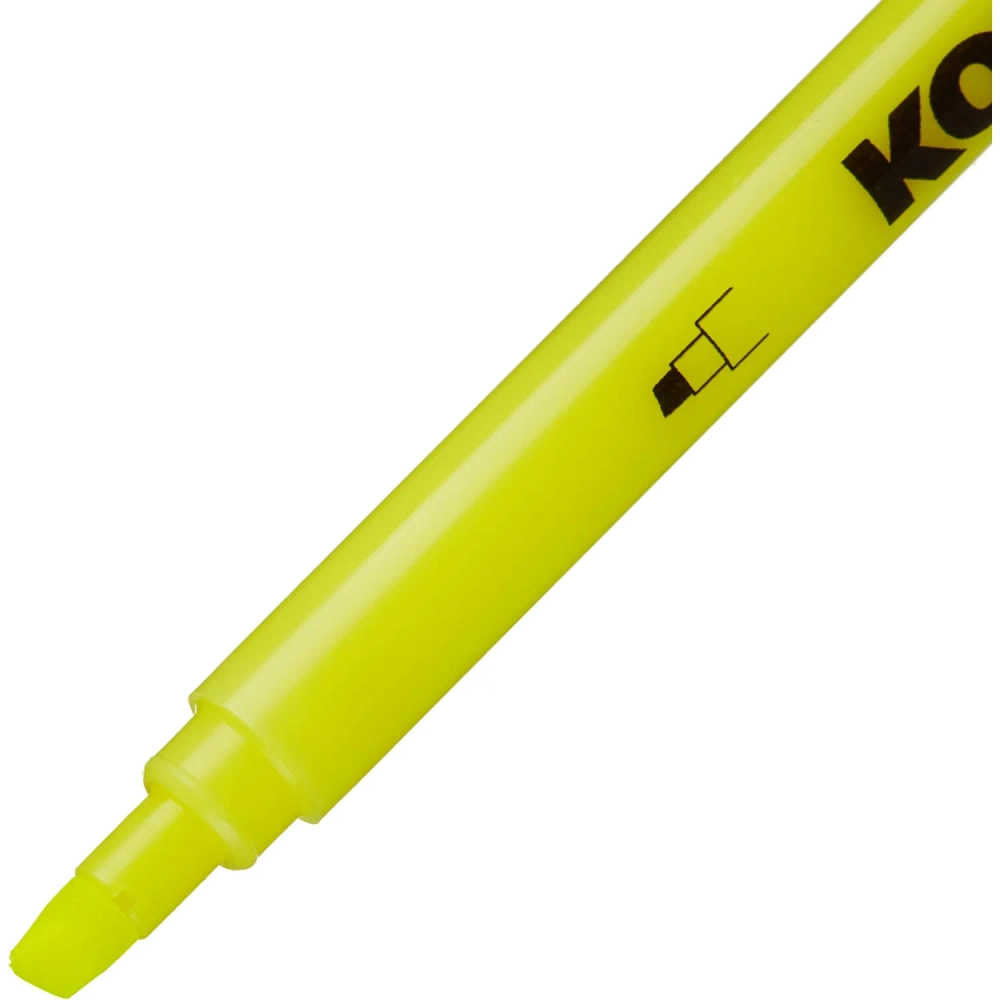 Текстовыделитель Kores желтый (толщина линии 0.5-3.5 мм)