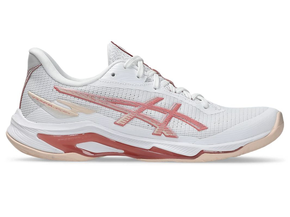 Женские кроссовки для бадминтона/сквоша Asics Netburner Мячistic FF 4 - white/rose rough