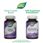 Nature's Way, Sambucus®, жевательные таблетки для укрепления иммунитета, для детей от 2 лет, 40 жевательных таблеток