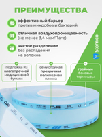Рулон для стерилизации и хранения медицинских изделий 50мм х 200м Clean+Safe