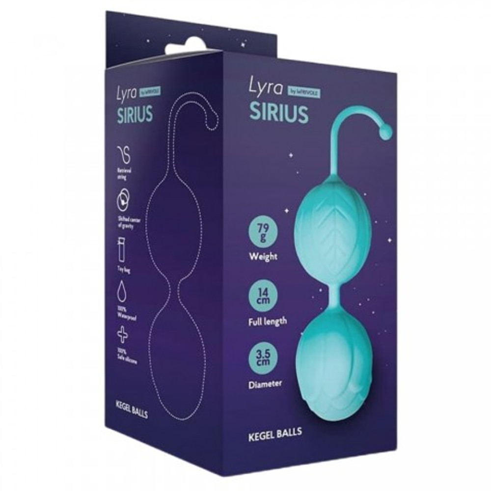 Шарики Кегеля со смещенным центром тяжести Sirius от Le Frivole, аквамарин, 14* 3.5 см.