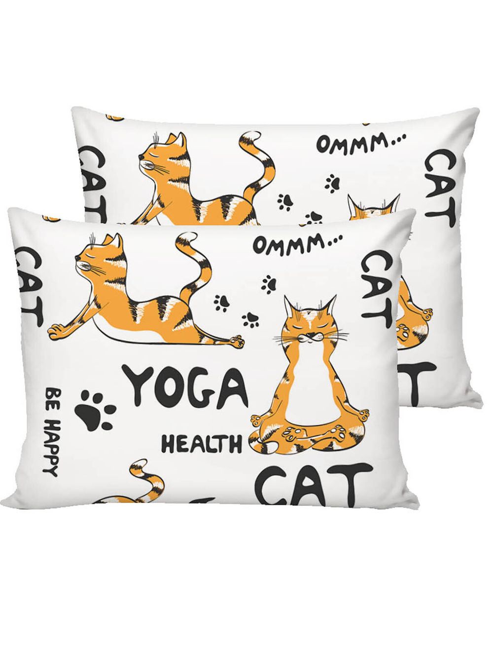 Постельное белье бязь Сказка "Yogacat" 2-спальное  Наволочка 50х70 см 2 шт Простынь на резинке 160x200 см Пододеяльник 175x215 см