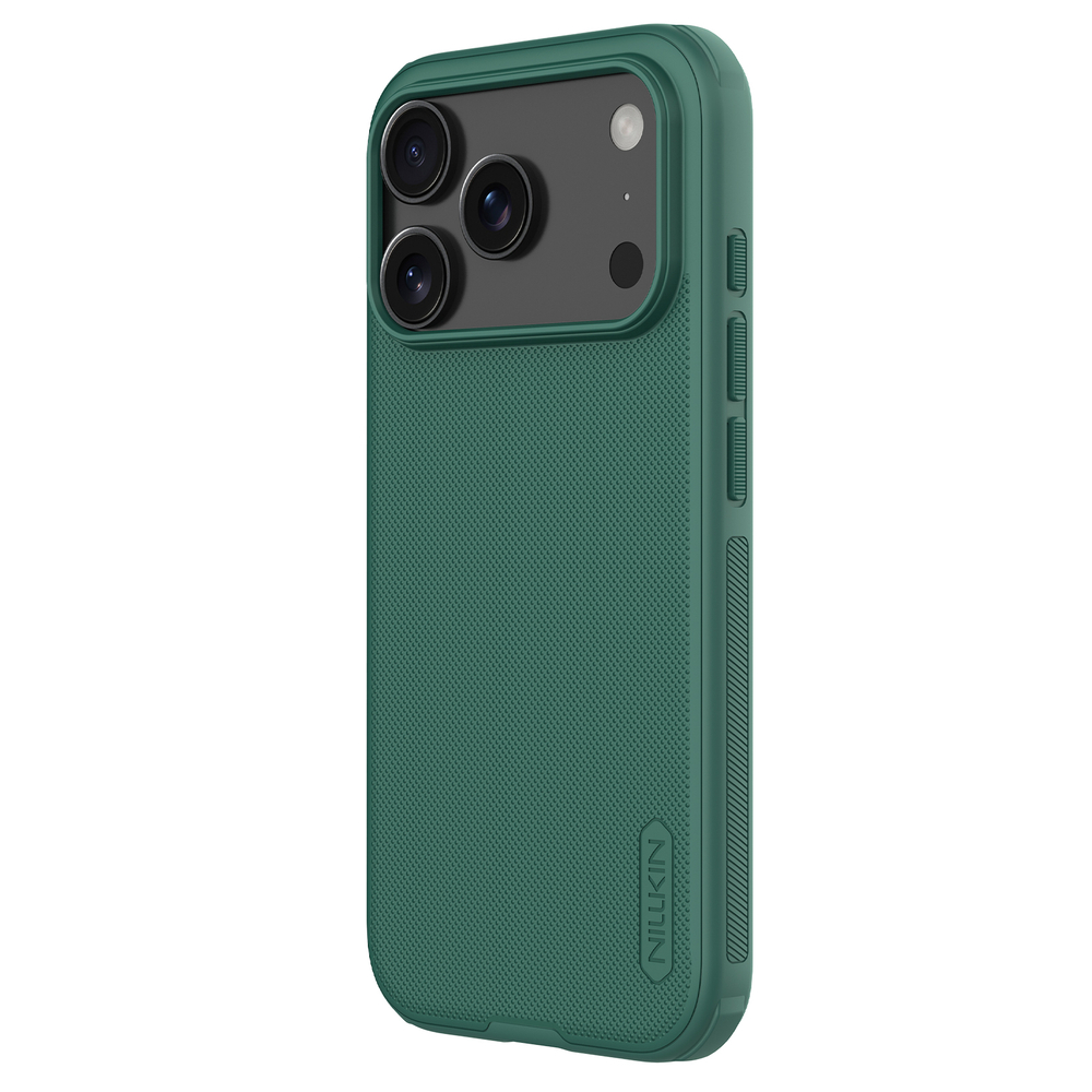 Чехол зеленого цвета (Dark Green) от Nillkin для смартфона iPhone 17 Pro Max, серия Super Frosted Shield Pro