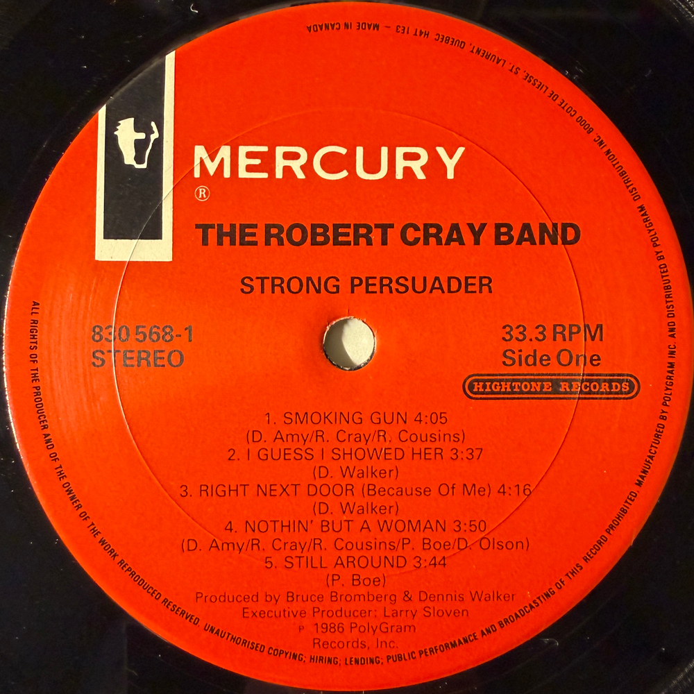 Robert Cray ‎– Strong Persuader (Канада 1986г.)