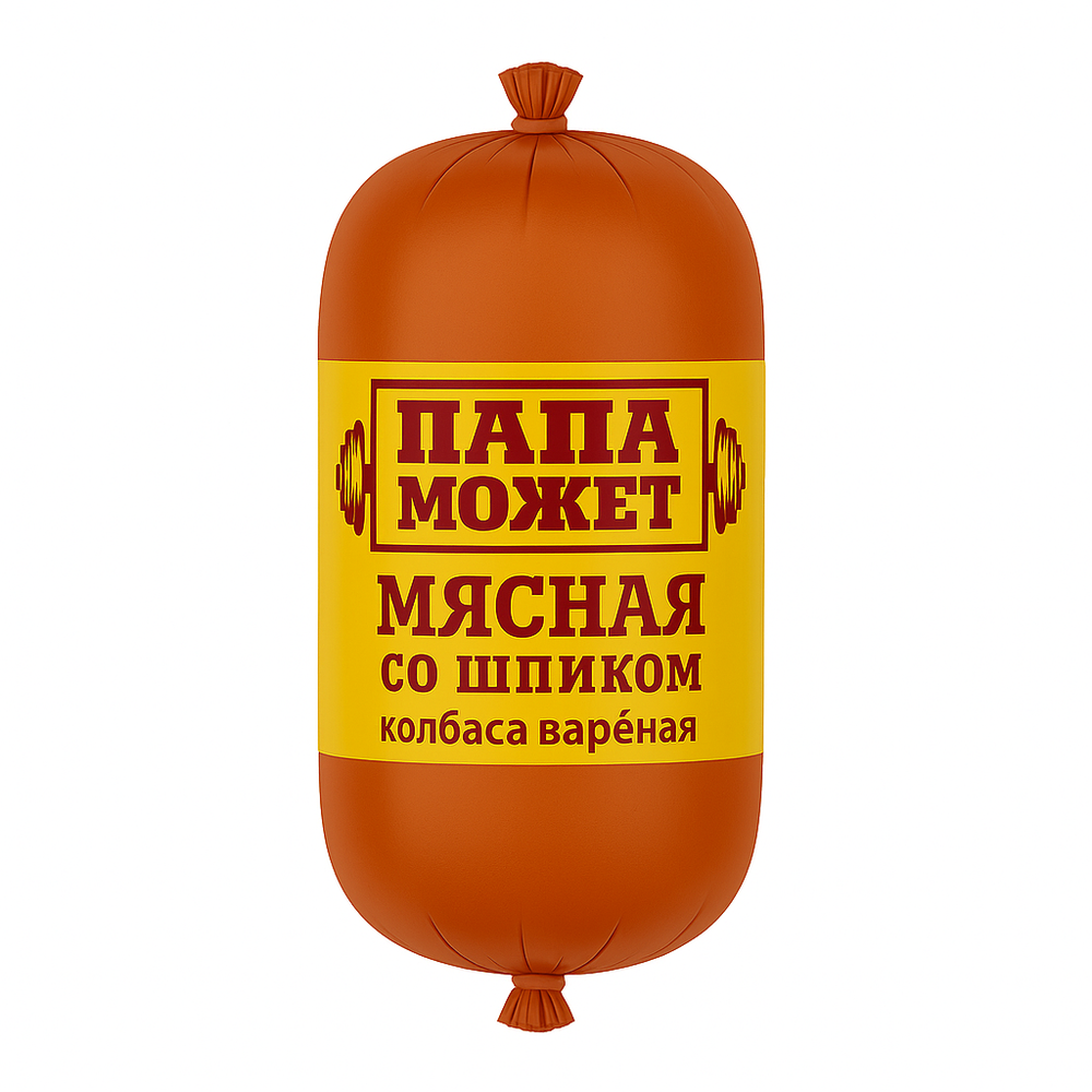 Колбаса Мясная со шпиком Папа Может вес (4948)