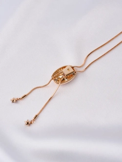 Колье-галстук Звездное небо с подвесками и фиолетовыми кристаллами Swarovski