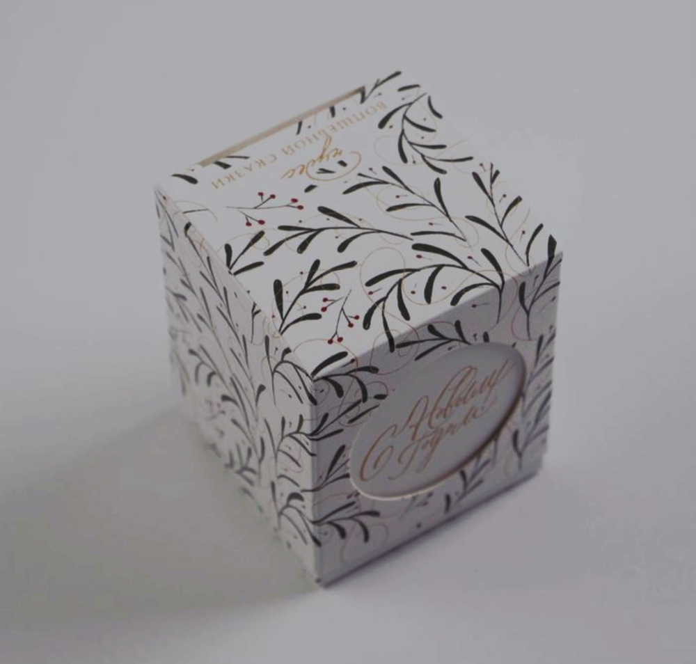 Бонбоньерка новогодняя «Веточки», 6×7×6 см