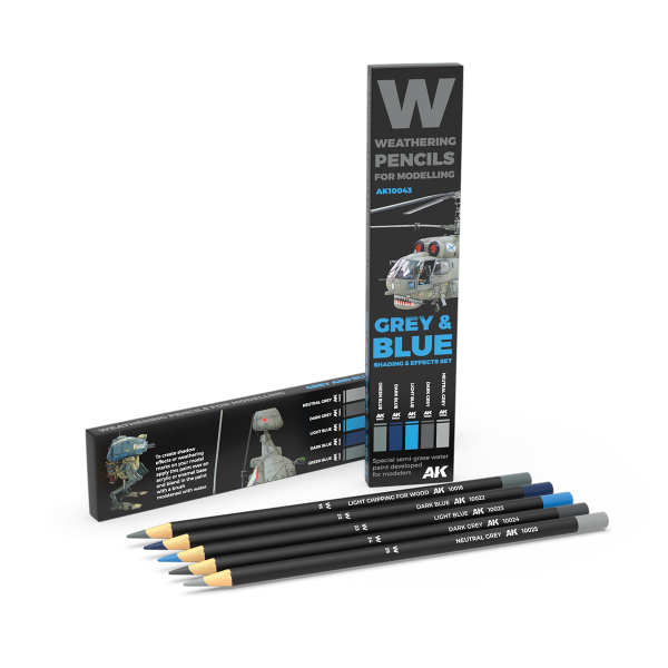 Weathering Pencils Grey & Blue effects set