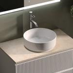 Тумба подвесная Sancos Snob R, Bianco 790х445х500, под столешницу с отверстием под смеситель, цвет Kreman, арт. SNR80W