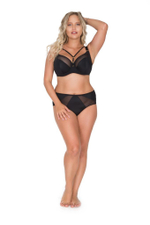 Бюстгальтер plus size с декоративными бретелями (Размер: 100E) (Цвет: черный)