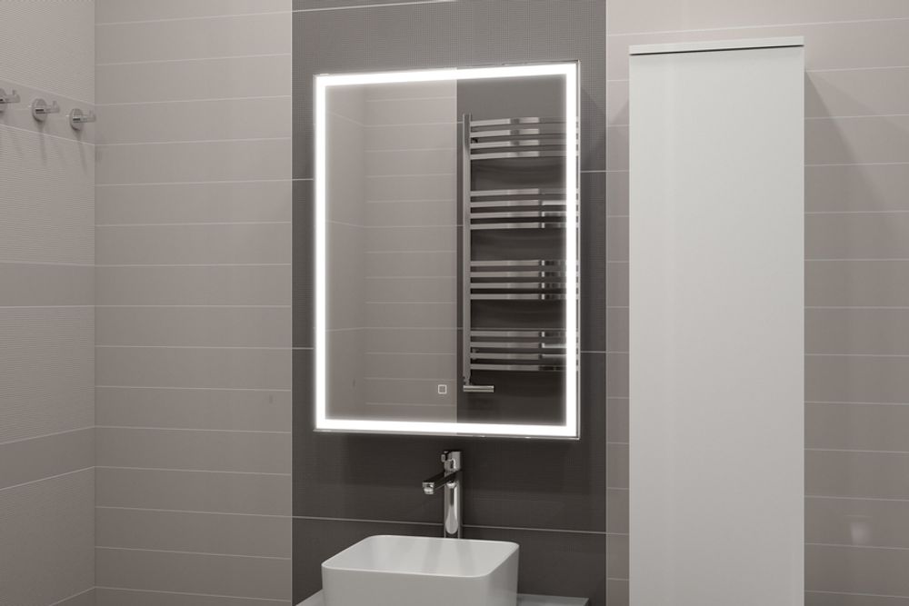 Зеркало-шкаф Континент Allure LED 600*800 правый с розеткой